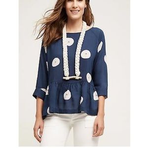 ANTHROPOLOGIE Pivot Peplum Blouse by Porridge